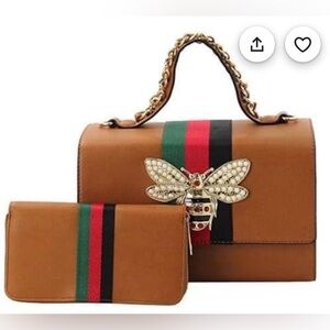 Soulfina Bee Structured Bag and Wallet - NWOT
